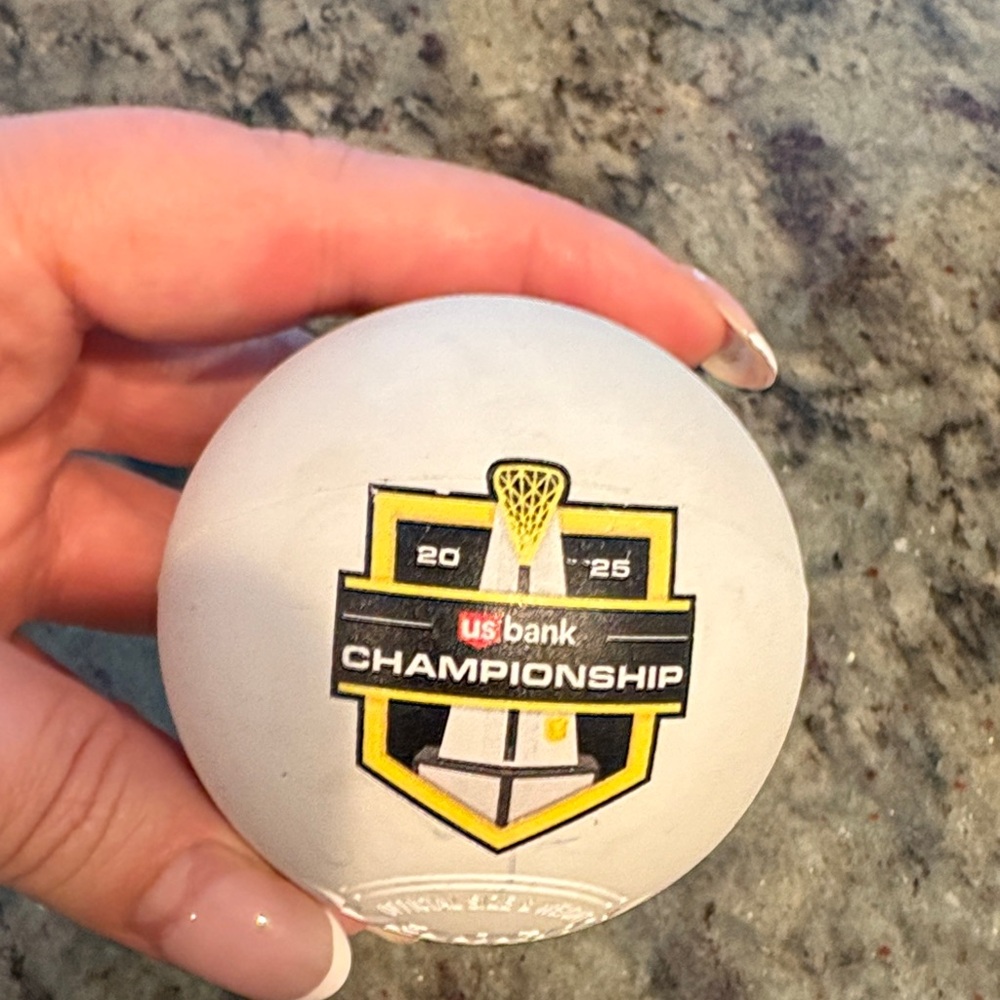 LaCrosse Championship Ball - White with Yellow Logo